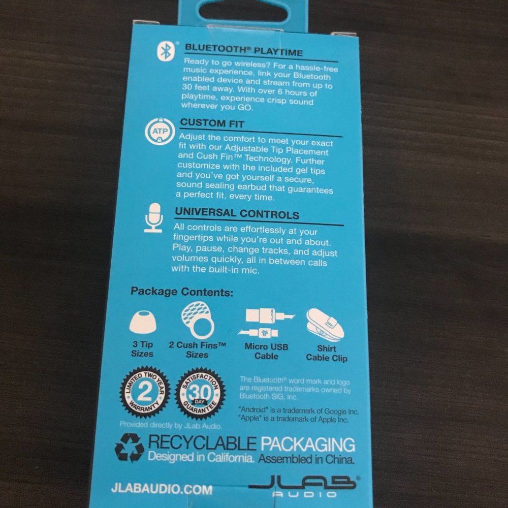 JLab JBuds Pro Bluetooth Signature Earbuds Blue - Picture 4 of 4